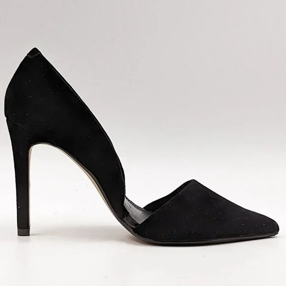 Banana Republic Adelia D'Orsay Pump Heels, Office Dressy Pointed Suede Stilettos - Picture 5 of 8